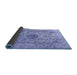 Sideview of Medallion Blue Traditional Rug, tr3904blu