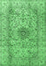 Medallion Emerald Green Traditional Rug, tr3904emgrn