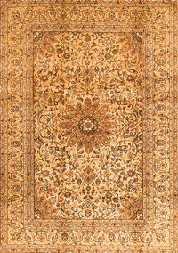 Medallion Orange Traditional Rug, tr3904org