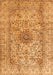 Medallion Orange Traditional Rug, tr3904org