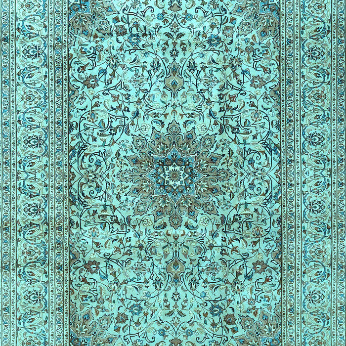 Medallion Light Blue Traditional Rug, tr3904lblu