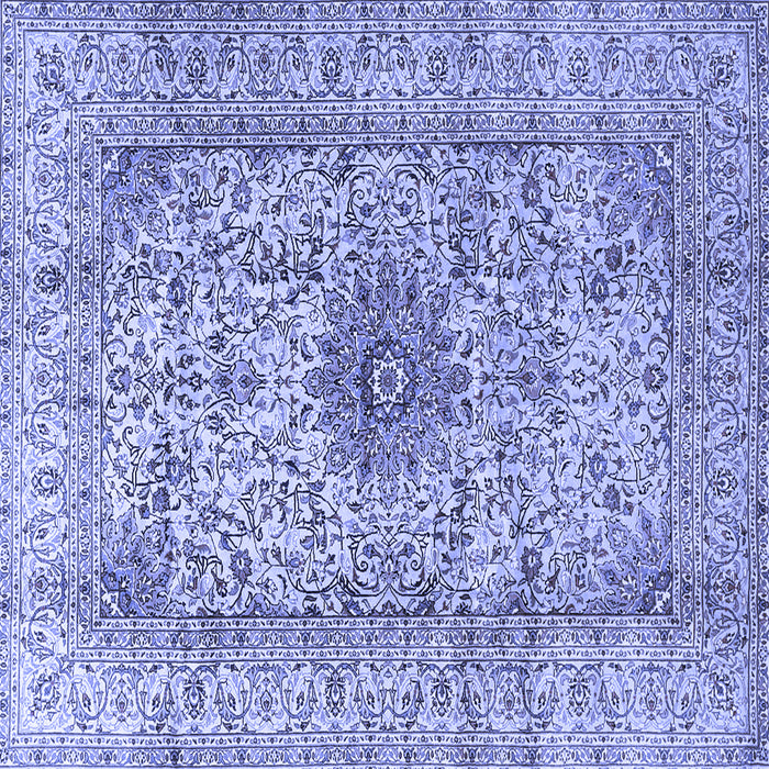 Square Medallion Blue Traditional Rug, tr3904blu