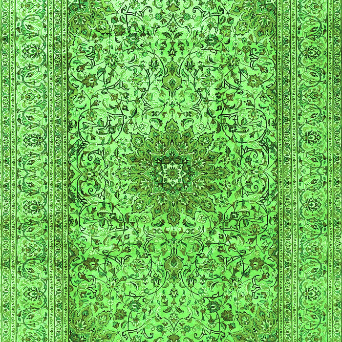 Medallion Green Traditional Rug, tr3904grn