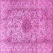 Square Medallion Pink Traditional Rug, tr3904pnk