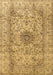Medallion Brown Traditional Rug, tr3904brn