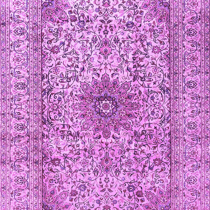 Machine Washable Medallion Purple Traditional Area Rugs, wshtr3904pur