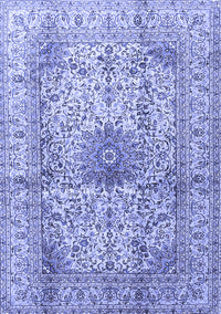 Medallion Blue Traditional Rug, tr3905blu