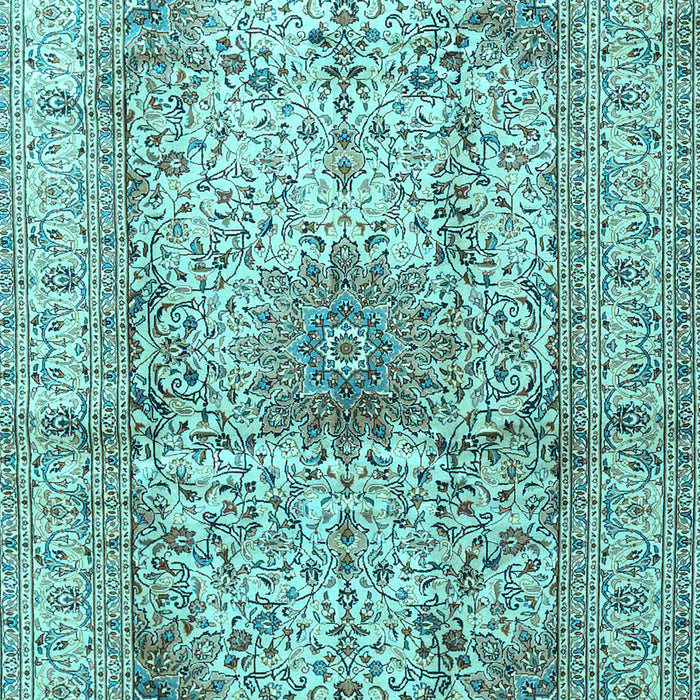 Medallion Light Blue Traditional Rug, tr3905lblu
