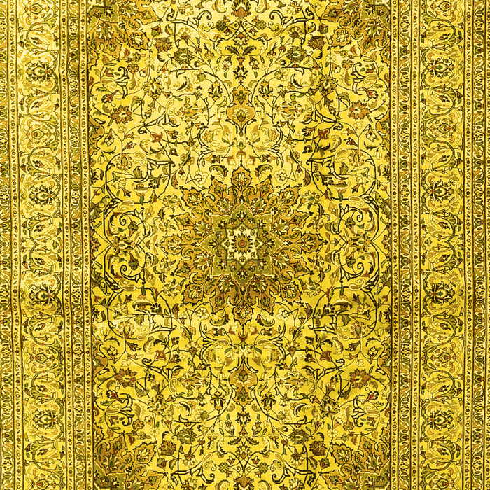 Medallion Yellow Traditional Rug, tr3905yw