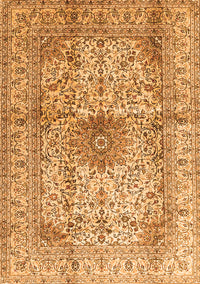 Medallion Orange Traditional Rug, tr3905org