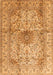 Medallion Orange Traditional Rug, tr3905org
