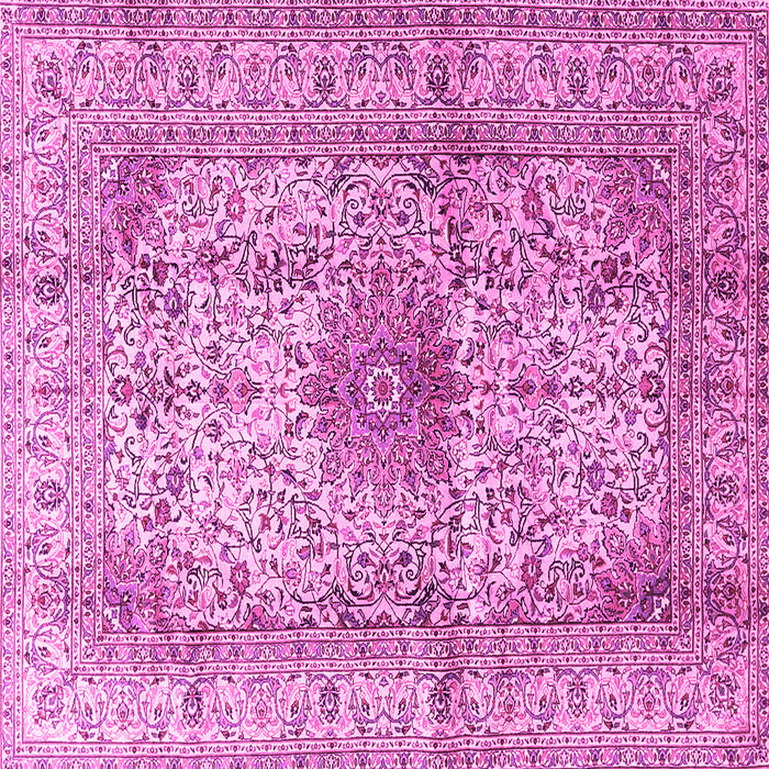 Square Medallion Pink Traditional Rug, tr3905pnk