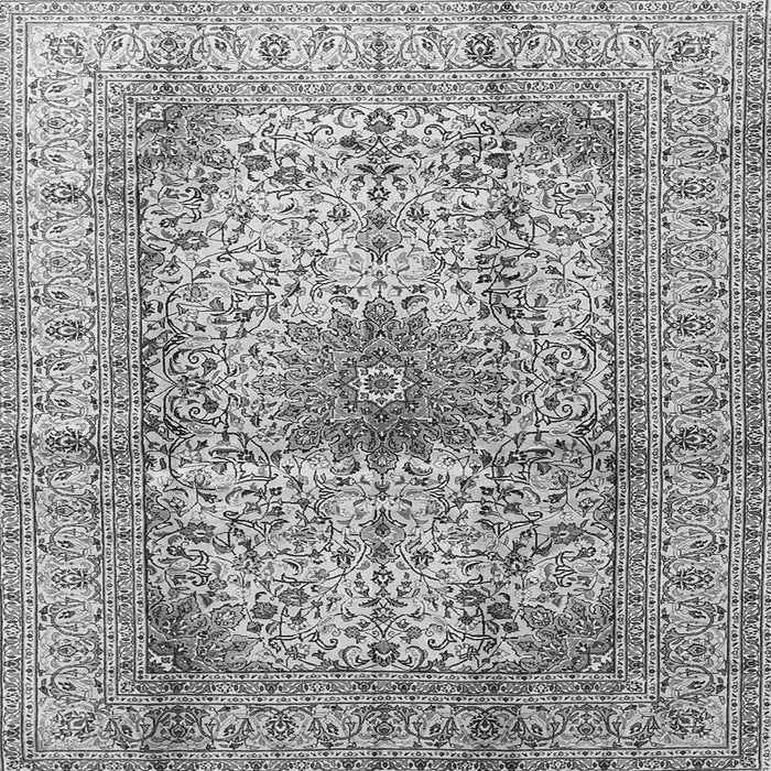 Serging Thickness of Medallion Gray Traditional Rug, tr3905gry