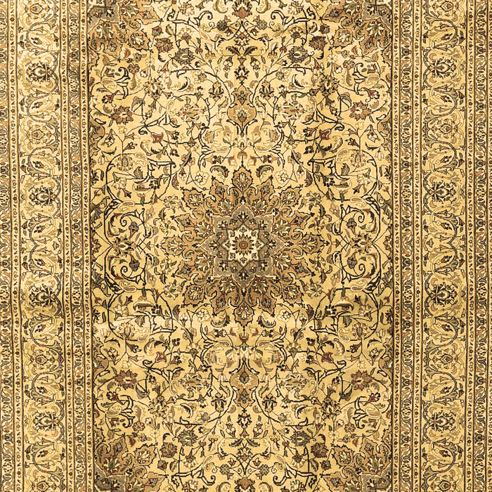 Machine Washable Medallion Brown Traditional Rug, wshtr3905brn