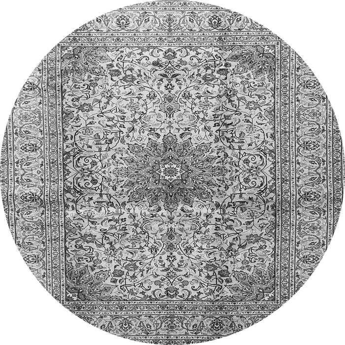 Square Medallion Gray Traditional Rug, tr3905gry