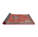 Sideview of Traditional Fire Brick Red Medallion Rug, tr3906