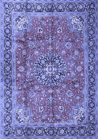 Medallion Blue Traditional Rug, tr3906blu