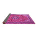 Sideview of Medallion Pink Traditional Rug, tr3906pnk