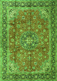 Medallion Green Traditional Rug, tr3906grn