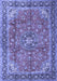 Medallion Blue Traditional Rug, tr3906blu