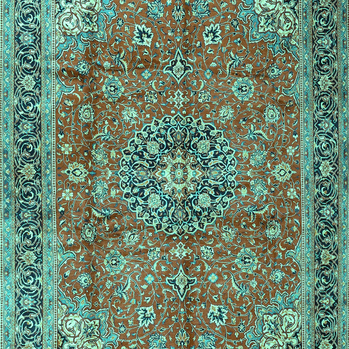 Medallion Turquoise Traditional Rug, tr3906turq