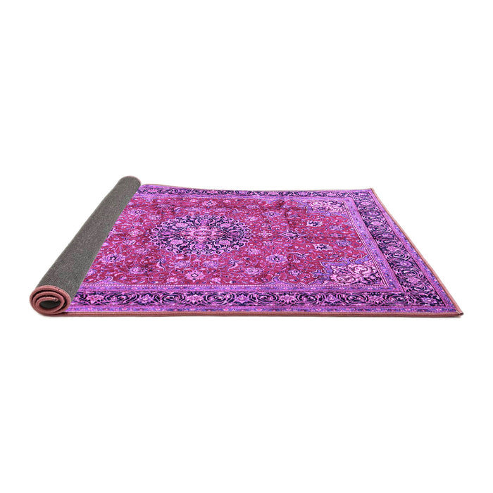 Sideview of Medallion Purple Traditional Rug, tr3906pur