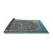 Sideview of Medallion Light Blue Traditional Rug, tr3906lblu