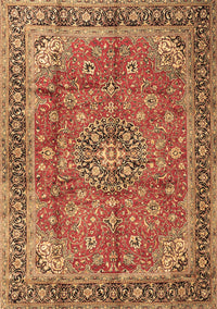 Medallion Brown Traditional Rug, tr3906brn