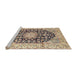 Sideview of Machine Washable Traditional Chestnut Brown Rug, wshtr3907