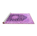 Sideview of Machine Washable Persian Purple Traditional Area Rugs, wshtr3907pur