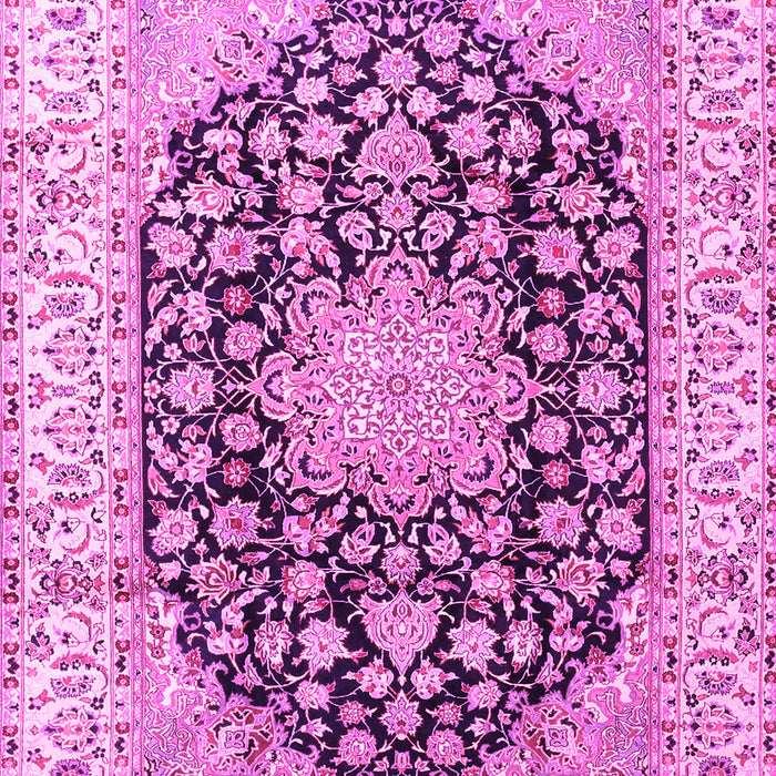 Machine Washable Persian Pink Traditional Rug, wshtr3907pnk