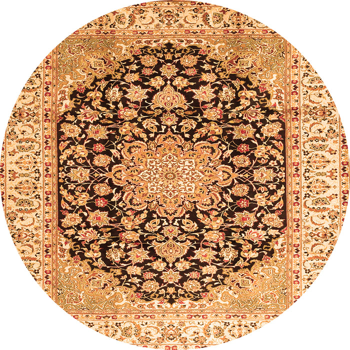 Machine Washable Persian Orange Traditional Area Rugs, wshtr3907org