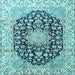 Square Persian Light Blue Traditional Rug, tr3907lblu