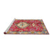 Sideview of Machine Washable Traditional Crimson Red Rug, wshtr3908