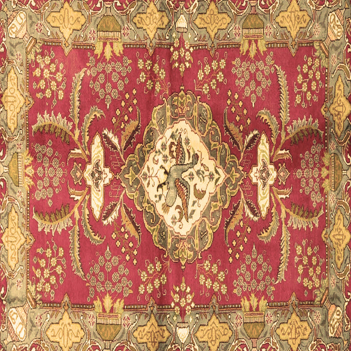 Square Persian Brown Traditional Rug, tr3908brn