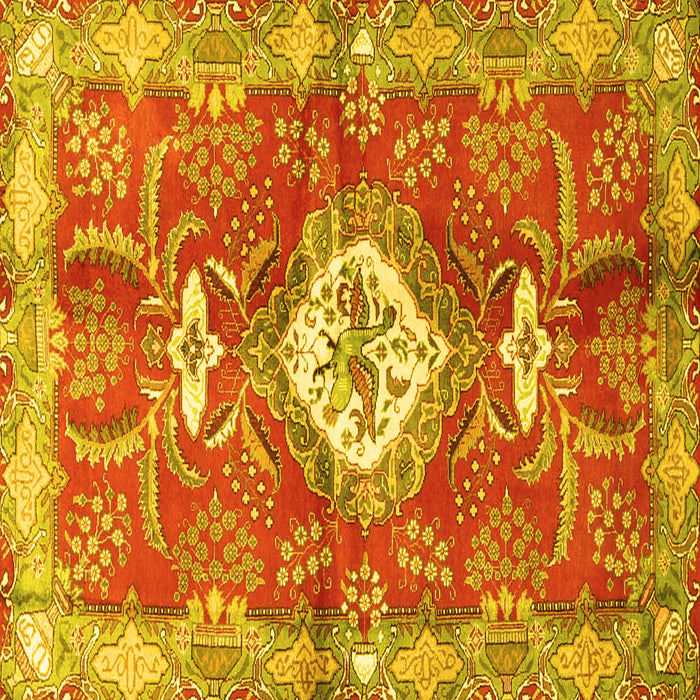 Square Persian Yellow Traditional Rug, tr3908yw