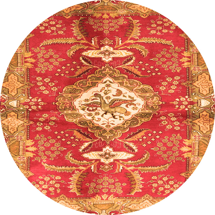 Square Persian Orange Traditional Rug, tr3908org