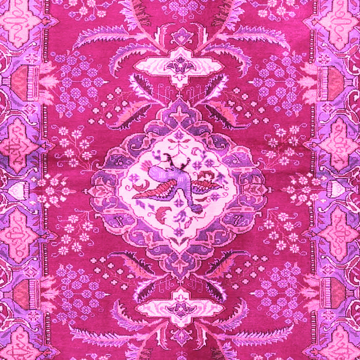 Machine Washable Persian Pink Traditional Rug, wshtr3908pnk