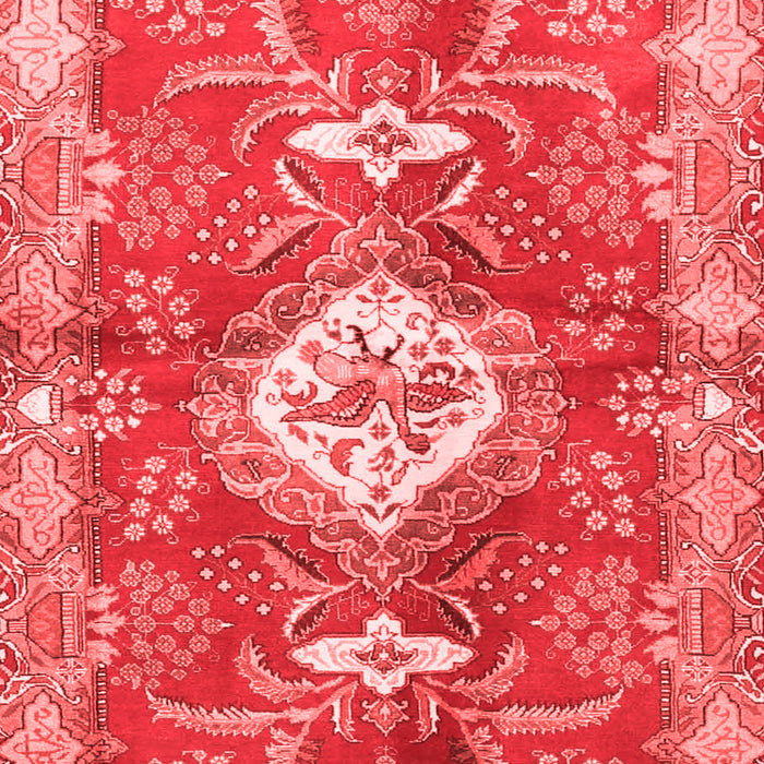Machine Washable Persian Red Traditional Rug, wshtr3908red