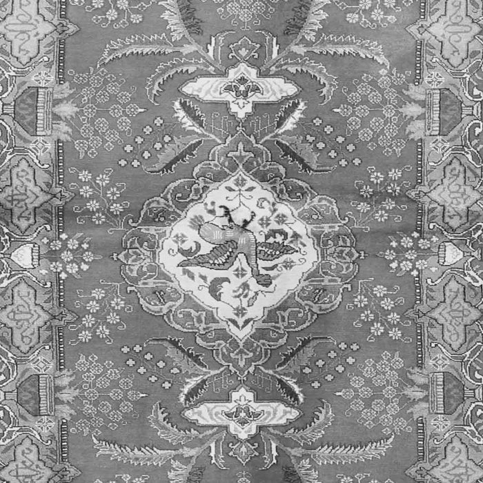 Serging Thickness of Machine Washable Persian Gray Traditional Rug, wshtr3908gry