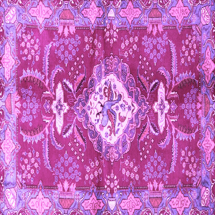 Square Machine Washable Persian Purple Traditional Area Rugs, wshtr3908pur
