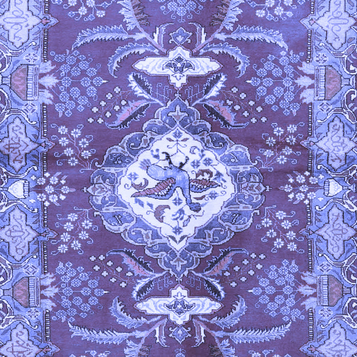 Machine Washable Persian Blue Traditional Rug, wshtr3908blu