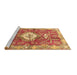 Sideview of Machine Washable Persian Brown Traditional Rug, wshtr3908brn