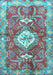 Machine Washable Persian Light Blue Traditional Rug, wshtr3908lblu