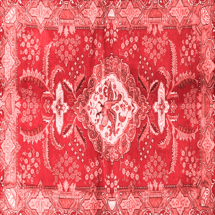 Machine Washable Persian Red Traditional Rug, wshtr3908red