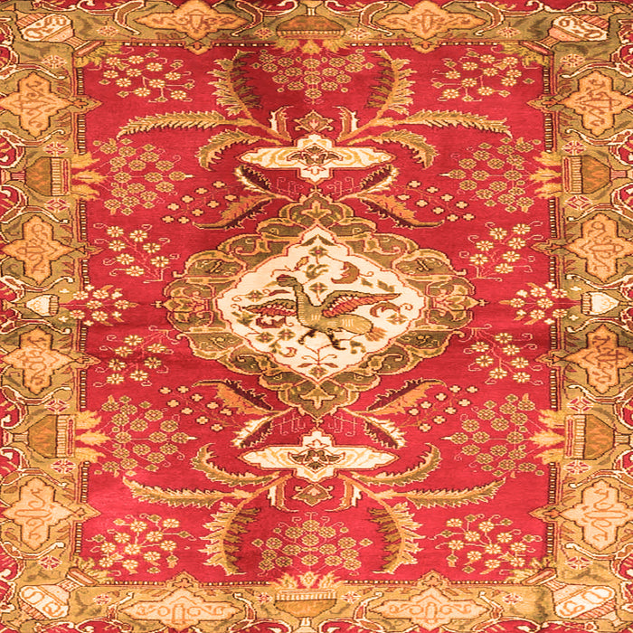Serging Thickness of Persian Orange Traditional Rug, tr3908org