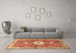 Machine Washable Persian Brown Traditional Rug in a Living Room,, wshtr3908brn