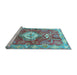 Sideview of Machine Washable Persian Light Blue Traditional Rug, wshtr3908lblu