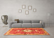 Machine Washable Persian Orange Traditional Area Rugs in a Living Room, wshtr3908org