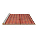 Sideview of Machine Washable Traditional Red Rug, wshtr3909